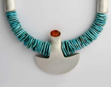 Giant Turquoise necklace for Jane